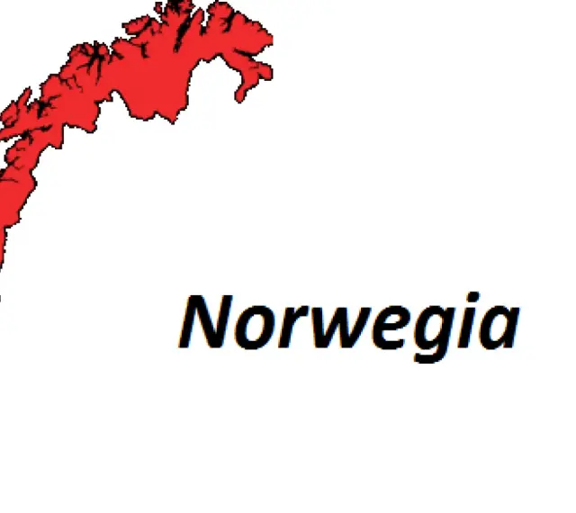 Mapa Norwegii z flagą. Planujesz podróż? Sprawdź, czy do Norwegii potrzebna jest wiza.