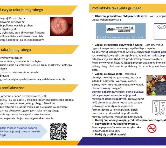 Czynniki ryzyka raka jelita grubego: wiek, genetyka, polipy, choroby zapalne, siedzący tryb życia, dieta, alkohol, papierosy. Objawy i profilaktyka.