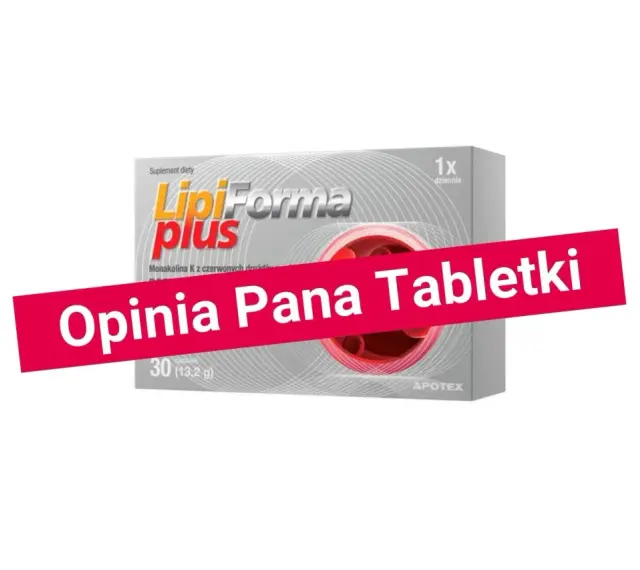 Opakowanie LipoForma Plus z monakoliną K. Czy monakolina skutki uboczne są powodem do obaw?