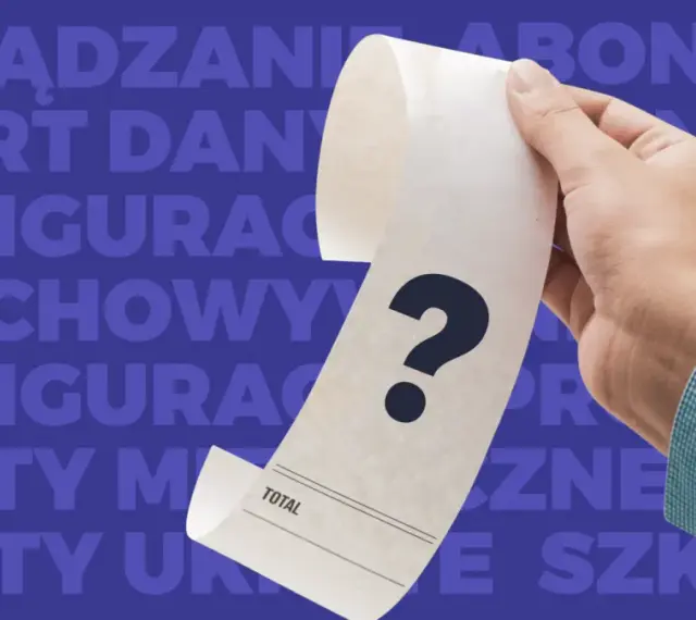 Dłoń trzyma paragon z dużym znakiem zapytania. Czy to rachunek za czesne?