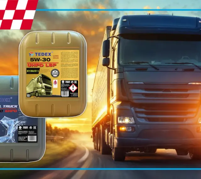 Olej silnikowy 15w40 jaki to olej? Tedex Diesel Truck 15W-40 SHPD zapewnia ochronę silnika ciężarówki podczas długich tras.