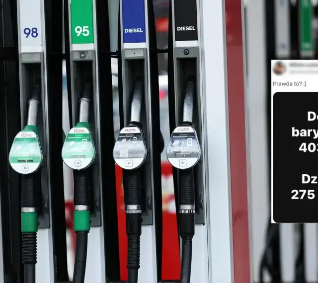 Dystrybutory paliwa. Ile litrów benzyny można kupić za baryłkę ropy? Cena ropy spadła z 403 do 275 PLN.