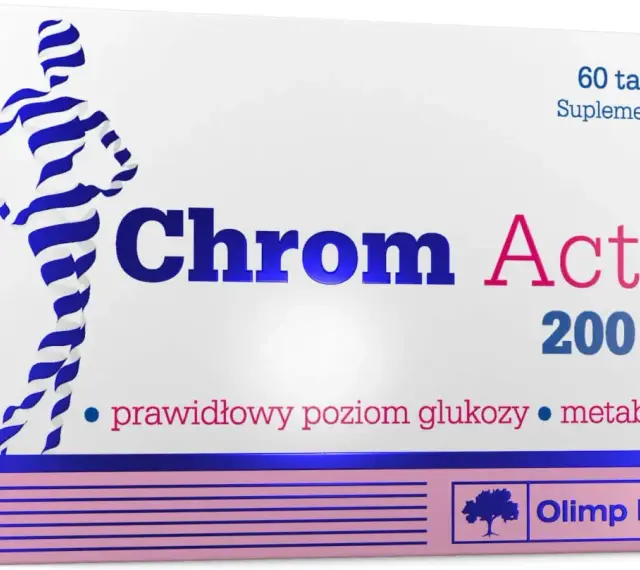 Chrom Activ 200 µg – suplement diety wspierający metabolizm i prawidłowy poziom glukozy. Idealny dla osób dbających o linię, wsparcie w procesie odchudzania.
