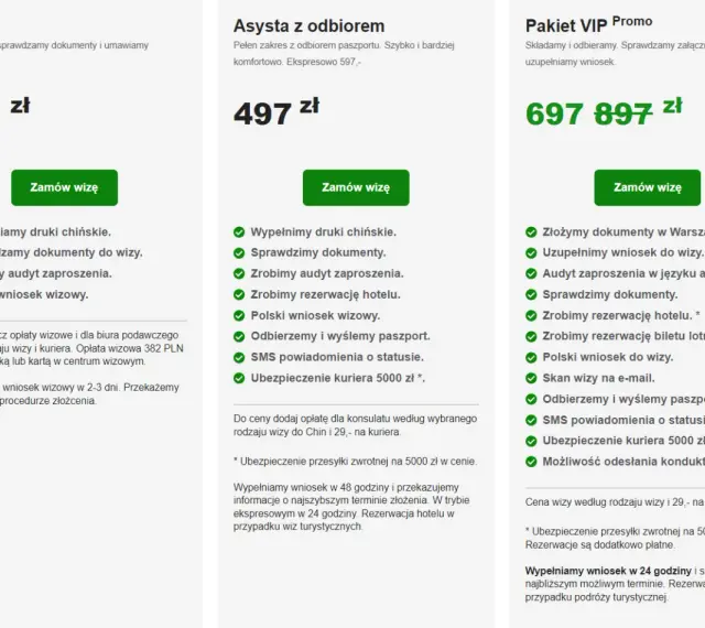 Planujesz loty do Chin? Sprawdź pakiety wizowe: Asysta, Asysta z odbiorem, Pakiet VIP Promo. Pomagamy w formalnościach.