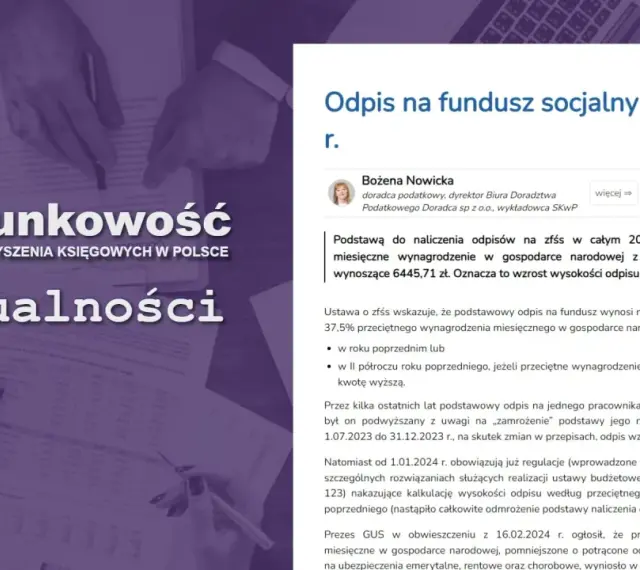Odpis na zfśs 2024: przeciętne wynagrodzenie w gospodarce narodowej z II poł. 2023 r. wynosi 6445,71 zł.