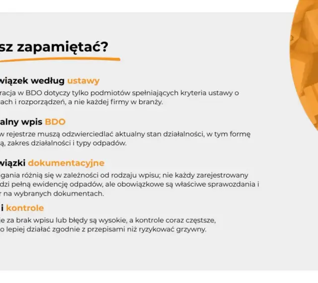 Jednoosobową działalność gospodarczą a śmieci: obowiązek rejestracji w BDO, aktualny wpis, dokumentacja i kary. Zadbaj o zgodność z przepisami.