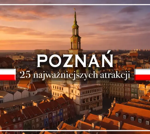Poznań: 25 najpiękniejszych atrakcji dla par. Zachód słońca nad Starym Miastem.