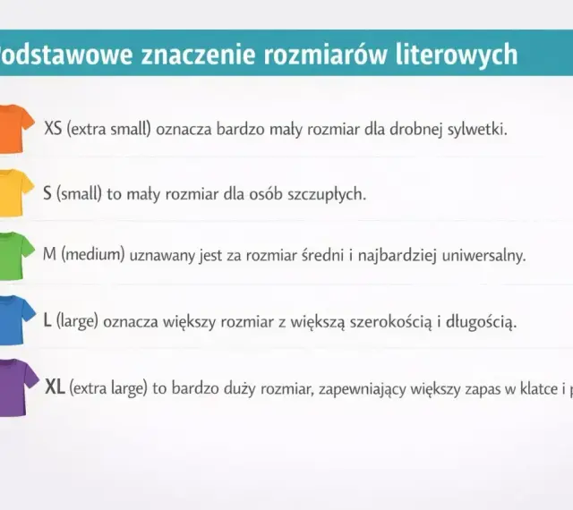 Rozmiar L (large) to większy rozmiar z większą szerokością i długością, idealny dla osób o przeciętnym wzroście.