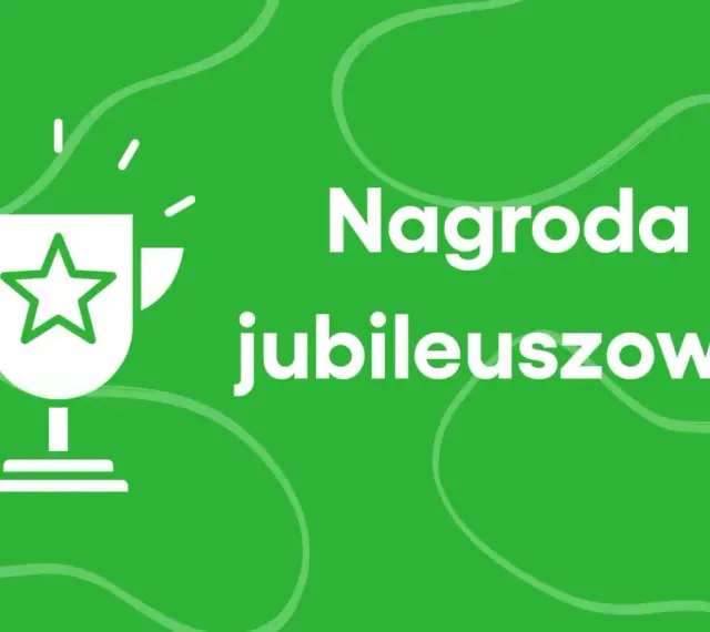 Biały puchar z gwiazdą symbolizuje nagrodę jubileuszową za 15 lat pracy.