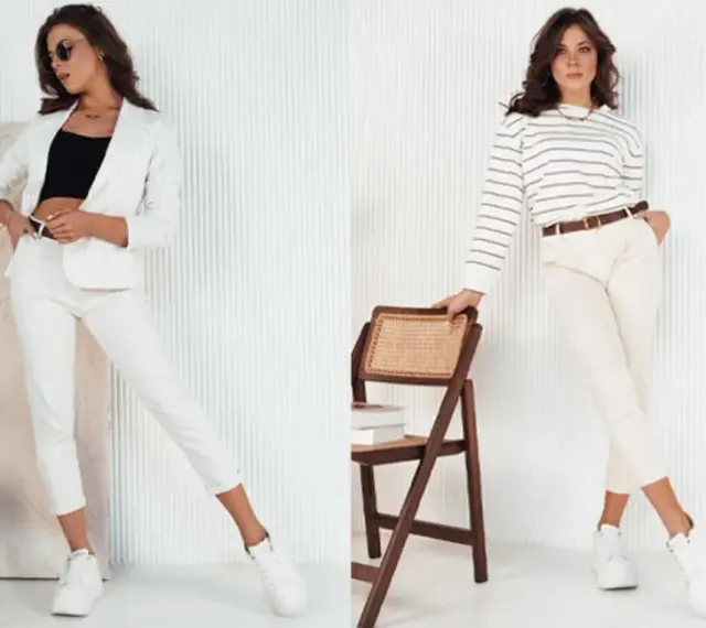Stylowe inspiracje na jesień: jak nosić białe spodnie w modzie