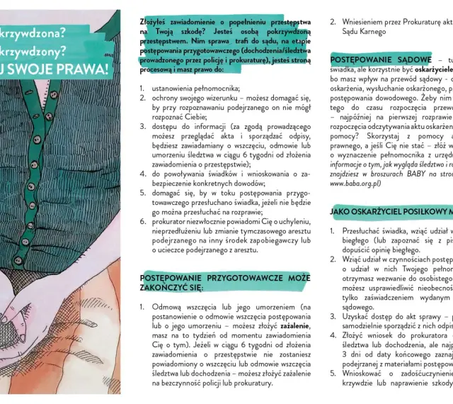 Pokrzywdzona osoba ma prawa w postępowaniu przygotowawczym: ustanowienie pełnomocnika, ochronę wizerunku, dostęp do informacji i inne.