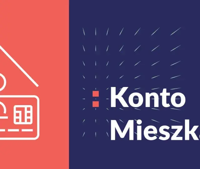 Grafika z ikoną domu i karty, tekst "Konto Mieszkaniowe". Czy zniesienie limitu wieku na Koncie Mieszkaniowym pomoże osobom 45 plus?