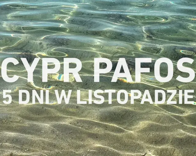 Czysta woda na Cyprze w Pafos, idealna pogoda w listopadzie na 5 dni.