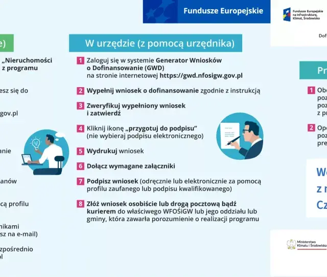 Instrukcja składania wniosków o dofinansowanie z programu Czyste Powietrze. Zapewnij sobie czyste powietrze, wypełniając wniosek online lub w urzędzie.