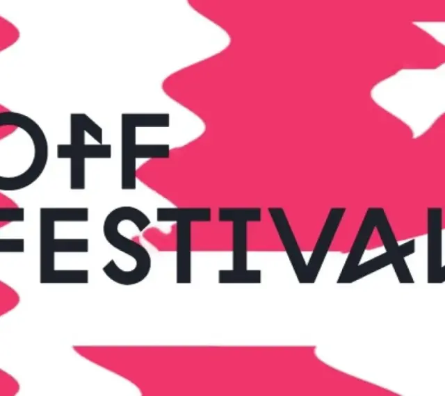 Logo OFF FESTIVAL z falistym, różowym tłem. Czekamy na ogłoszenie lineupu!
