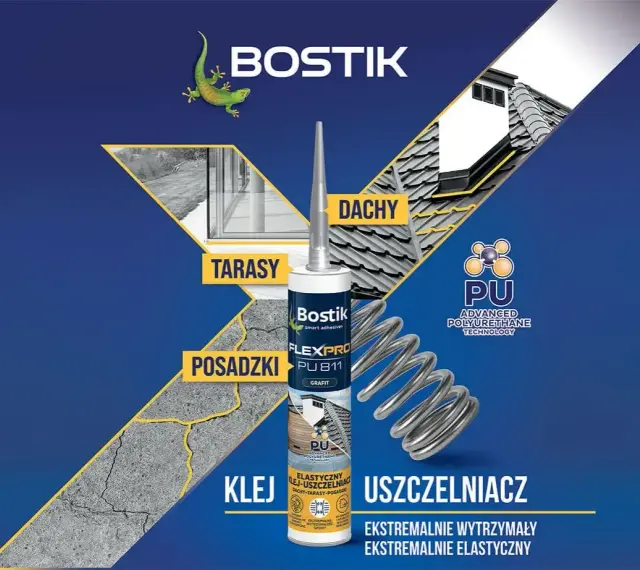 Bostik FlexPro PU 811 - elastyczny uszczelniacz poliuretanowy do dachów, tarasów i posadzek. Ekstremalnie wytrzymały i elastyczny.