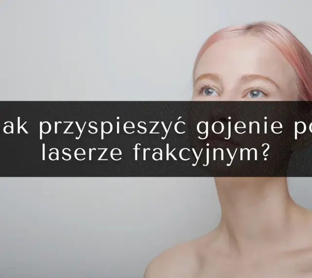 Kobieta z różowymi włosami, pytająca jak przyspieszyć gojenie po laserze frakcyjnym.