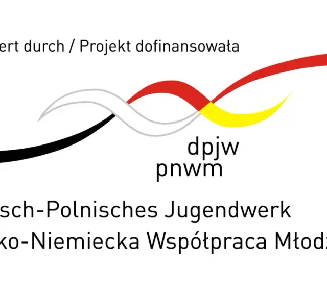 Logo Deutsch-Polnisches Jugendwerk, wspierające polsko-niemiecką szkołę.