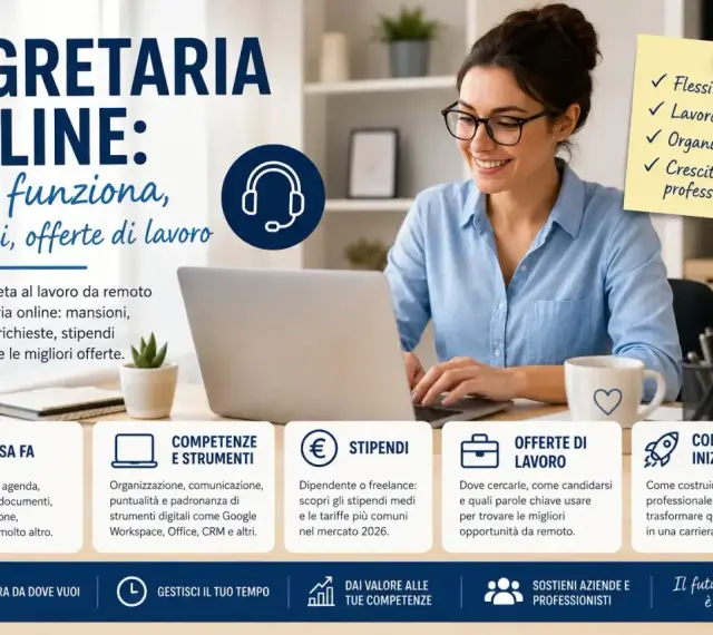 Guida completa per segretarie online: scopri mansioni, competenze, quanto guadagna una segretaria e dove trovare offerte di lavoro da remoto.