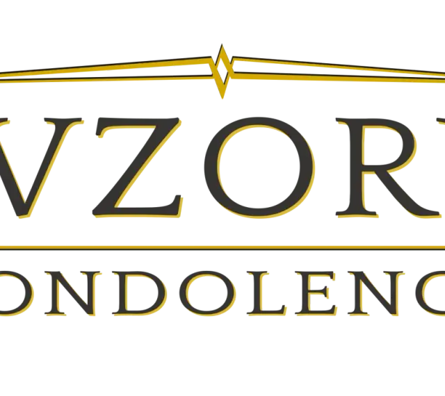 Wzory kondolencji z powodu śmierci męża. Eleganckie litery w kolorze grafitowym z żółtym obramowaniem.