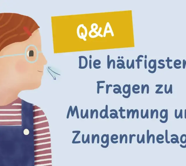 Q&A: Häufige Fragen zu Mundatmung und Zungenruhelage. Ein Mädchen atmet durch den Mund.
