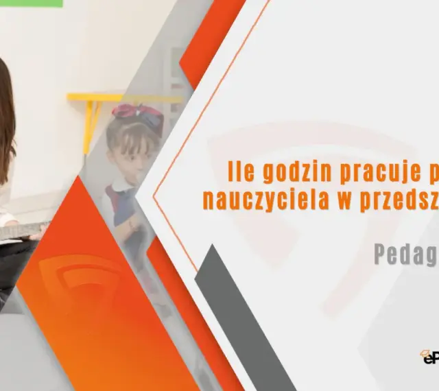 Uśmiechnięta pomoc nauczyciela gra na ukulele z dzieckiem w tle. Pytanie brzmi: Ile godzin pracuje pomoc nauczyciela w przedszkolu?