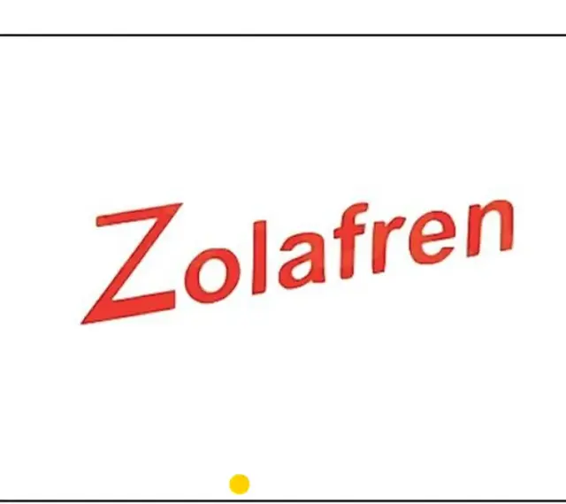 Napis "Zolafren" w kolorze czerwonym na białym tle.