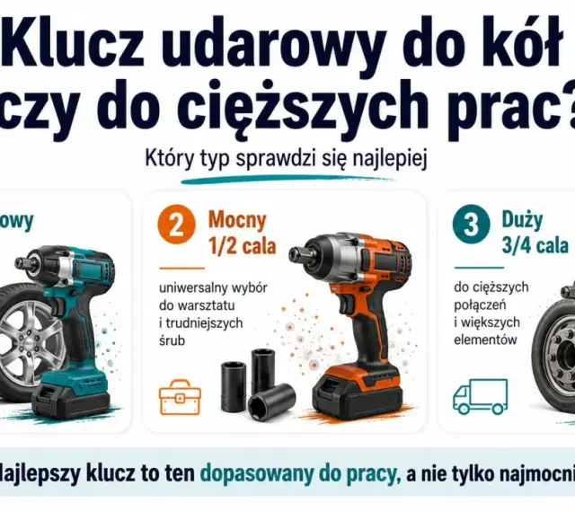 Jaki klucz udarowy do kół wybrać? Porównanie kompaktowych, mocnych i dużych modeli do różnych prac.