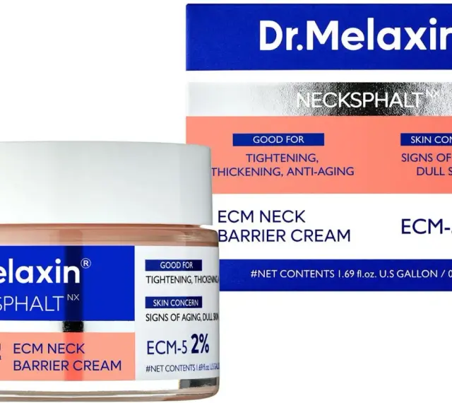 Krem do szyi Dr.Melaxin z ECM-5 2% dla ujędrnienia i odmłodzenia skóry.