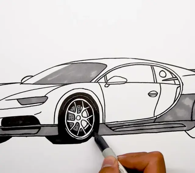 Jak narysować Bugatti Chiron: krok po kroku do realistycznego rysunku