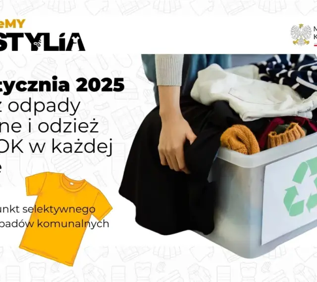 Od 1 stycznia 2025 r. ubrania oddasz w PSZOK. Dowiedz się, gdzie oddać zużyte ubrania, by trafiły do recyklingu.