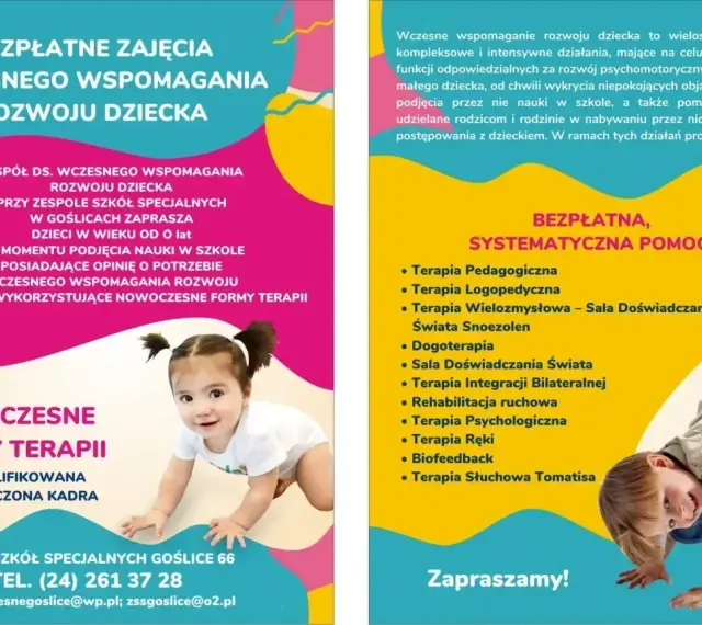 Wczesne wspomaganie rozwoju dziecka (wwr) to bezpłatna pomoc dla dzieci od 0 lat. Oferujemy nowoczesne formy terapii.