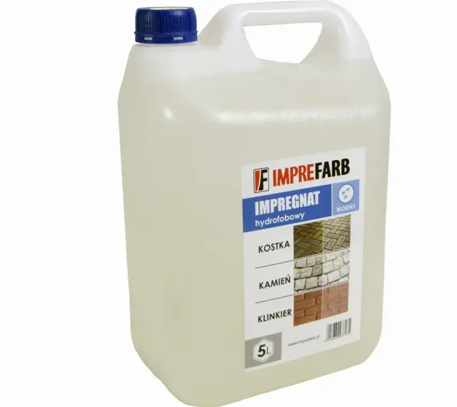 Impregnaty hydrofobowe Imprefarb w 5L kanistrze. Do kostki, kamienia i klinkieru.