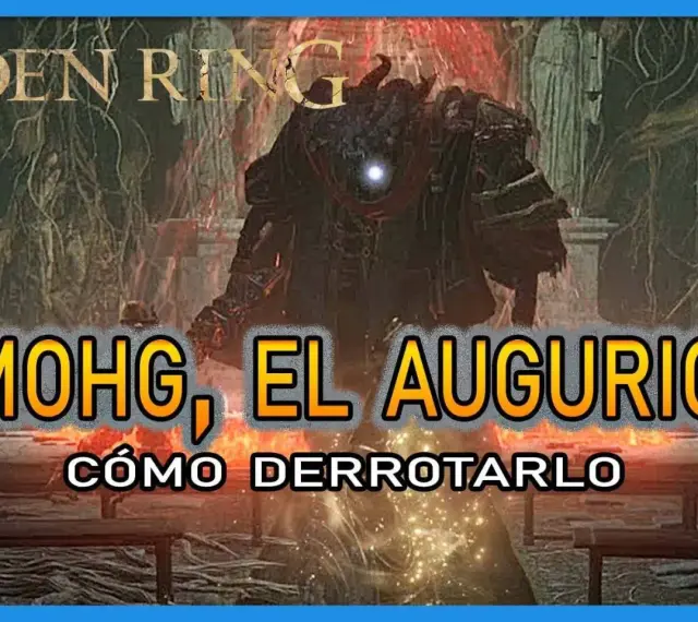 Mohg, el Augurio, un temible jefe de Elden Ring, se alza en un entorno sombrío. Aprende cómo derrotarlo.