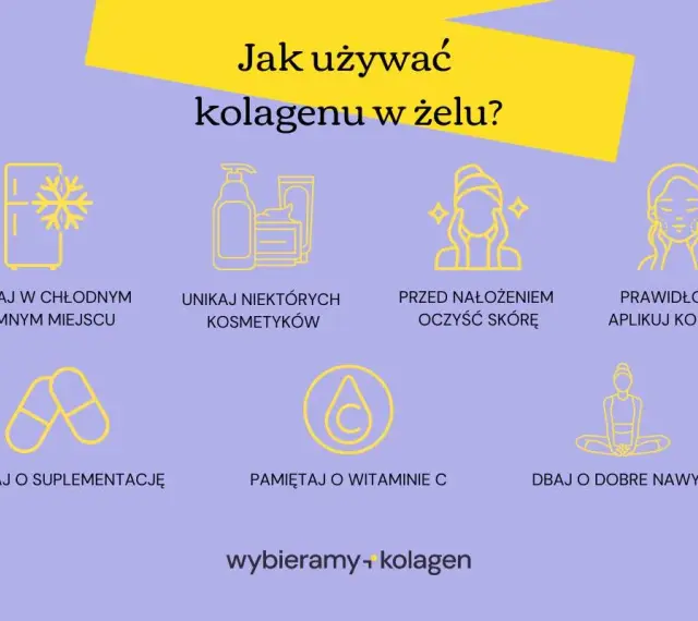 Jak używać kolagenu w żelu? Wskazówki: przechowuj w chłodzie, unikaj niektórych kosmetyków, oczyszczaj skórę, aplikuj prawidłowo, suplementuj i pamiętaj o witaminie C.