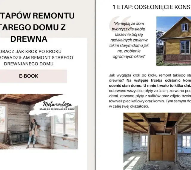 Remont starego domu z drewna: odsłonięcie konstrukcji. Zobacz, jak krok po kroku przebiegał ten etap prac.
