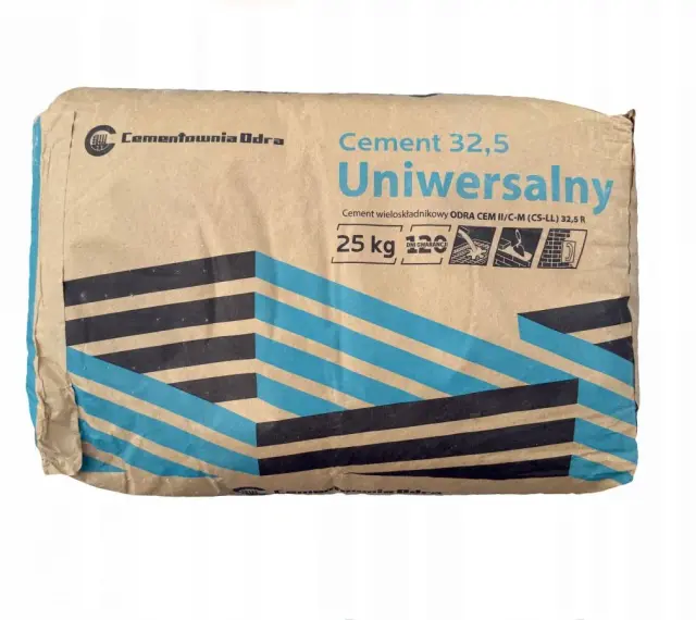 Worek cementu uniwersalnego Cementowni Odra 25 kg. Zastanawiasz się, ile kosztuje worek cementu? Ten produkt to dobry wybór.