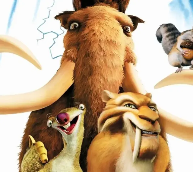 Manny, Sid, Diego i Scrat z epoki lodowcowej 6, gotowi na nowe przygody.