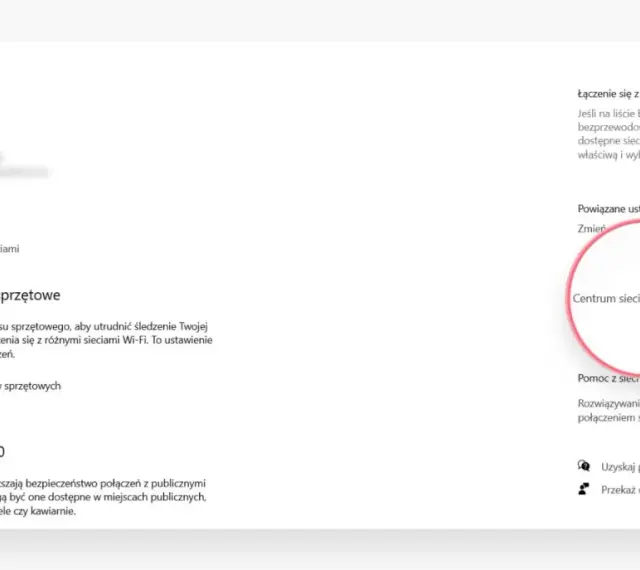 Ustawienia Wi-Fi: włączone, losowe adresy sprzętowe wyłączone. Centrum sieci i udostępniania. Co to IP?