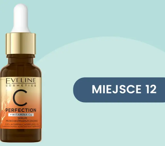 Serum z witaminą C Eveline Perfection w buteleczce z pipetą.