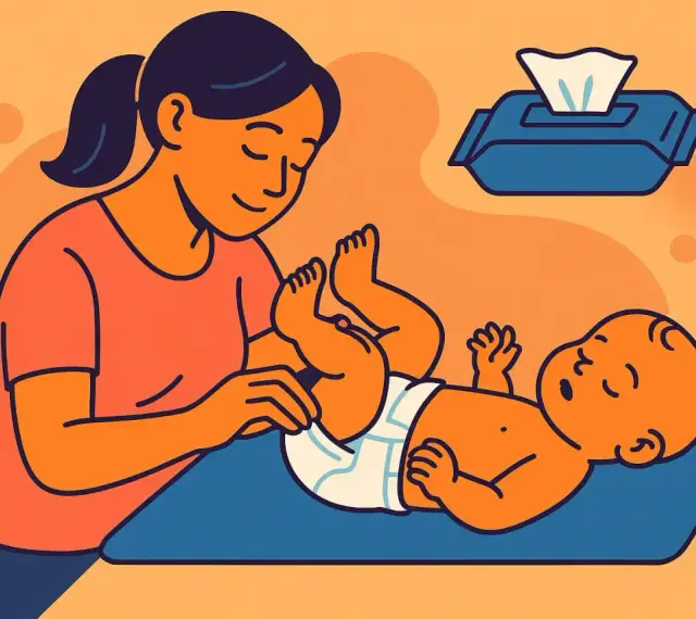 Mama zmienia pieluchę noworodkowi. Warto wiedzieć, co ile zmieniać pieluchę noworodkowi, by zapewnić mu komfort.