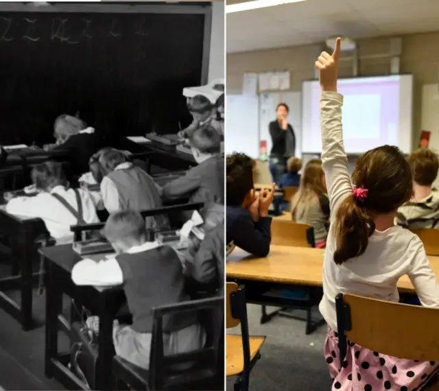 Dawne i współczesne sale lekcyjne. Pruski system edukacji wczoraj i dziś.