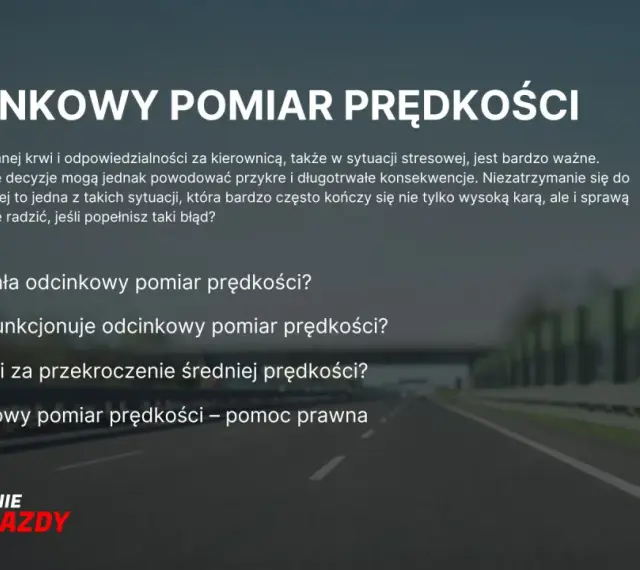 Odcinkowy pomiar prędkości na drodze. Dowiedz się, jak działa i co grozi za przekroczenie limitu.