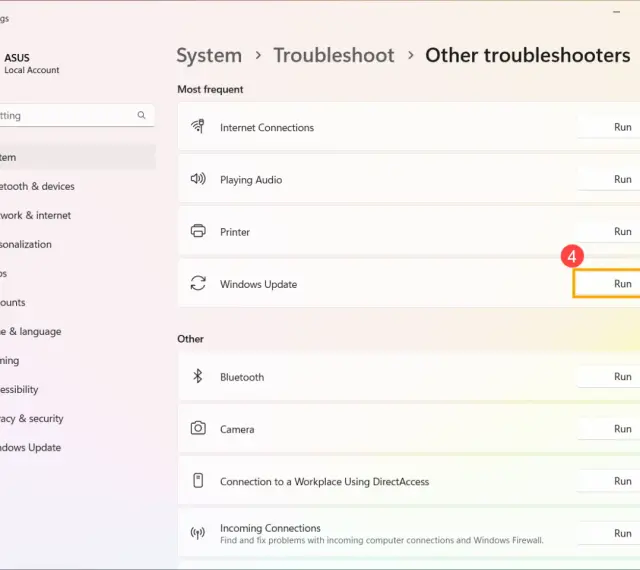 Uruchom narzędzie do rozwiązywania problemów z Windows Update, aby naprawić błędy aktualizacji.
