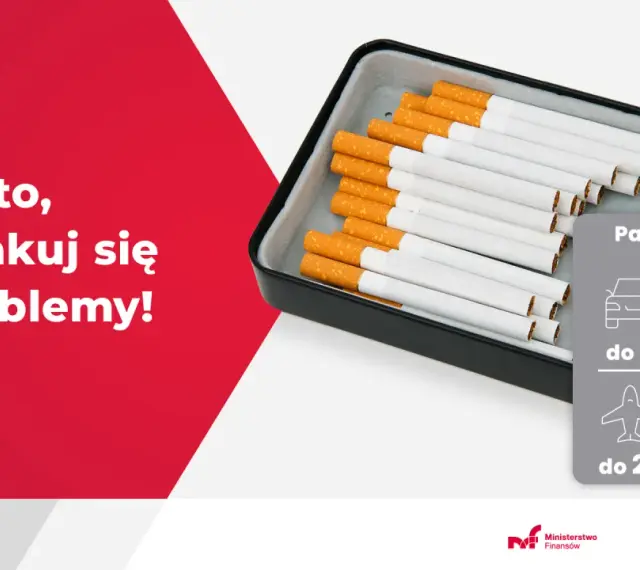 Turyści, pamiętajcie, ile kawy można przewieźć przez granicę. Na zdjęciu papierosy: 40 sztuk autem/pociągiem, 200 sztuk samolotem/statkiem.