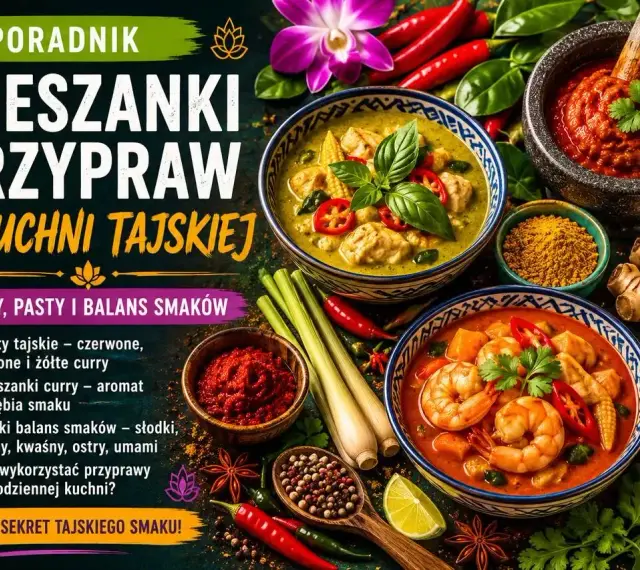 Kolorowe curry, aromatyczne pasty i świeże składniki – odkryj sekret tajskiej przyprawy, która odmieni Twoją kuchnię.