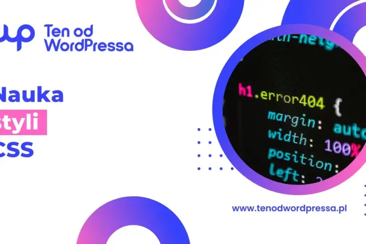 Nauka styli CSS z efektem text-shadow. Kod strony z błędem 404.