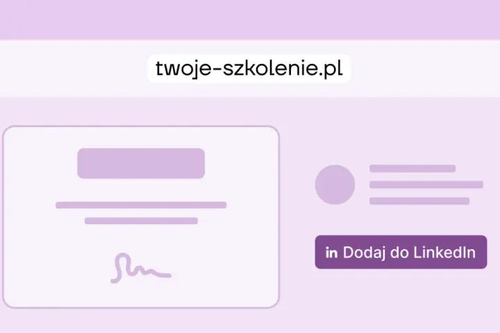 Certyfikat ukończenia kursu szczepień. Dodaj do LinkedIn.