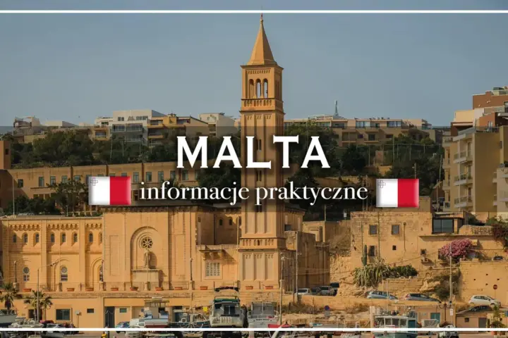 Malta: praktyczne informacje o podróży, w tym o walucie euro. Widok na port z budynkami i kościołem.