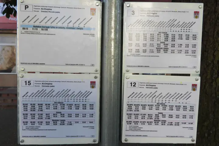 Rozkład jazdy MPK Włocławek dla linii 3, 12, 15 i P. Sprawdź godziny odjazdów autobusów w dni robocze, soboty i święta.